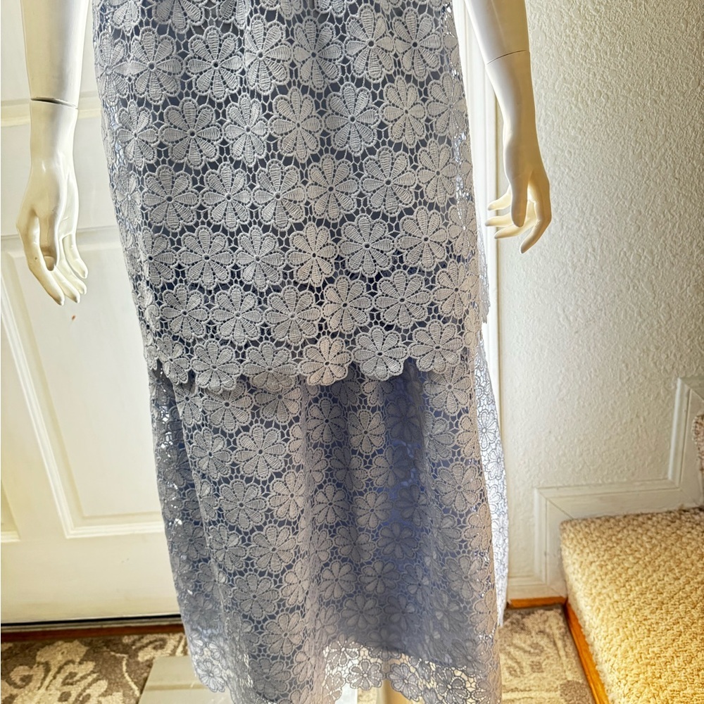 Arula Elegant Blue Lace One-Shoulder Dress Size 2XL. J-53 - Picture 7 of 14